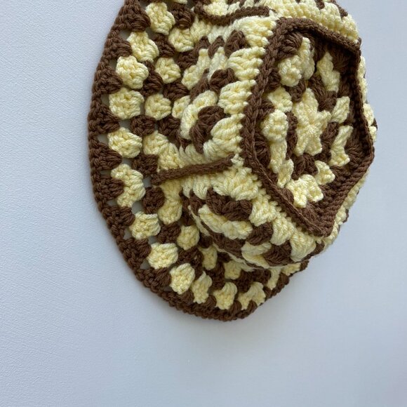 Crochet Bucket hat Yellow and brown - Picture 5 of 7